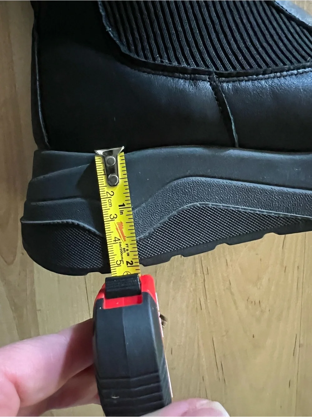 Women's Black Platform Chelsea Boots with Ribbed Elastic Panels